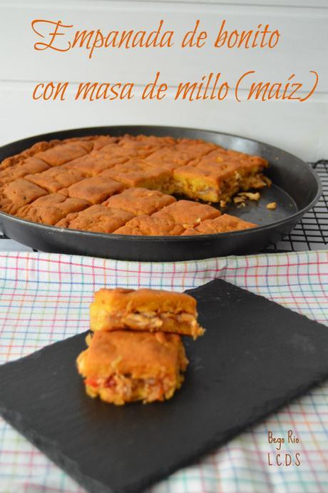 Empanada de bonito con masa de millo (maíz)