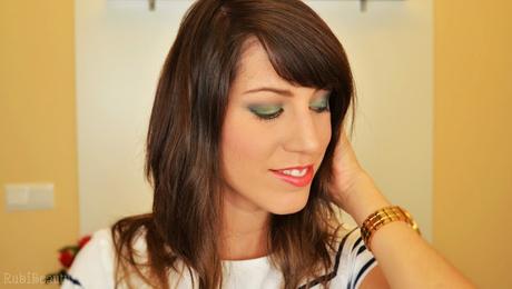 maquillaje navidad verde dorado ahumado kiko rubibeauty