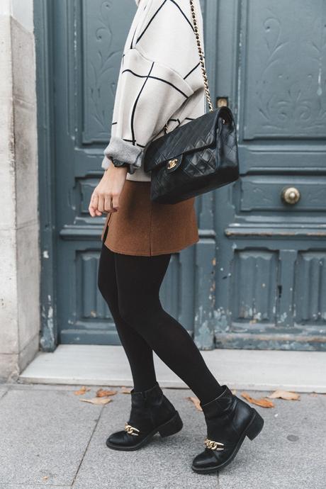 Checked_Sweater-Camel_Skirt-Chained_Booties-Chicwish-Collage_Vintage-Street_Style-Outfit-Mini_Skirt-Turtle_Neck-Hoop_Earrings-7