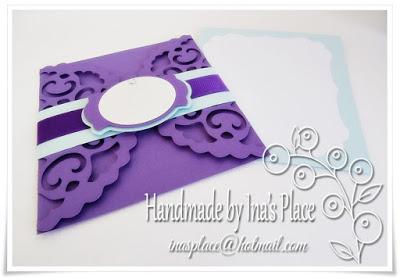 Invitación Baby Shower - Aqua & Purple.