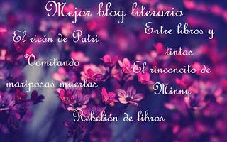 Nominada a los Café Librero Awards como mejor Blogger@ y Mejor Blog Literario