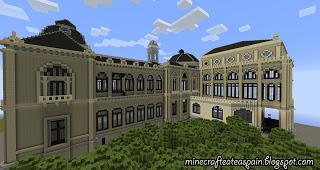 Réplica Minecraft del Ayuntamiento de Donosti, España.