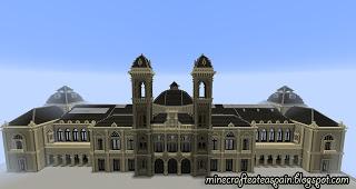 Réplica Minecraft del Ayuntamiento de Donosti, España.