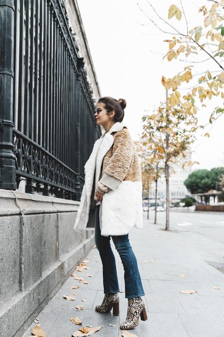 Patchwork_Coat-Faux_Fur_Coat-Asos-Mother_Jeans-Denim-Cable_Knit_Sweater-Snake_Effect_Booties-Topknot-Collage_Vintage-Street_Style-Outfit-16