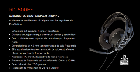 Plantronics expande su catálogo de headsets con uno para Playstation 4 plantronics rig-500hs-eu
