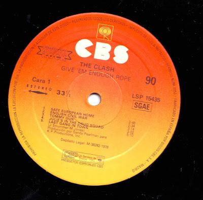 The Clash -Give 'em enough rope (Historia de la musica Rock) Lp 1982