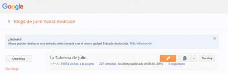 Destacar entrada seleccionada: El nuevo wigdet de Blogger que permite mostrar posts importantes
