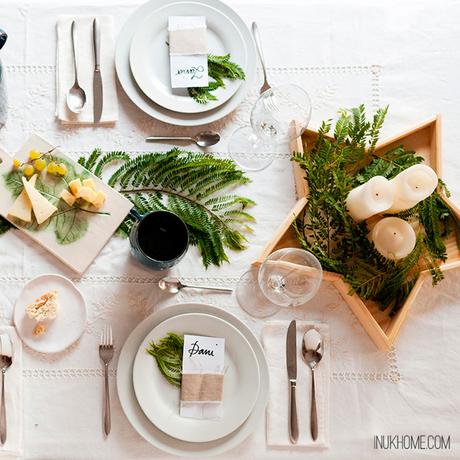 Cómo decorar tu mesa para estas Navidades: tonos verdes