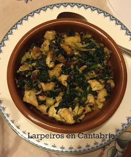 Cazuela de Pollo al Curry con Espinacas