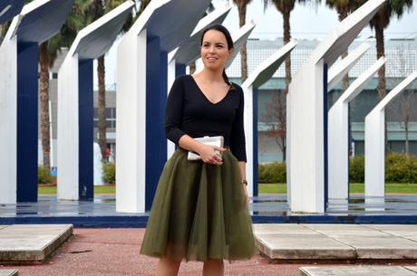 Outfit | Olive tulle