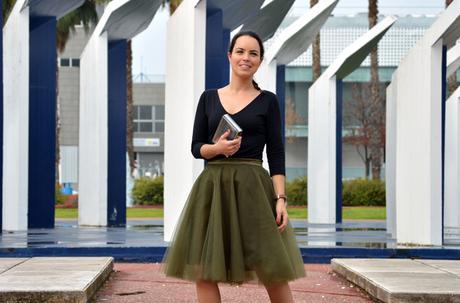 Outfit | Olive tulle