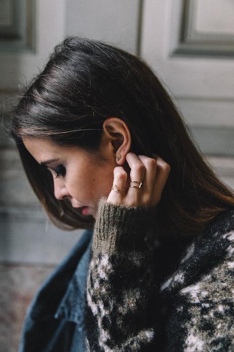 Edited-Oversize_knit-PS11-Proenza_Schouler-Leather_Leggings-Black_Heels-Denim_Vintage_Jacket-Levis-Outfit-Street_Style-Maria_Pascual_Earrings-4