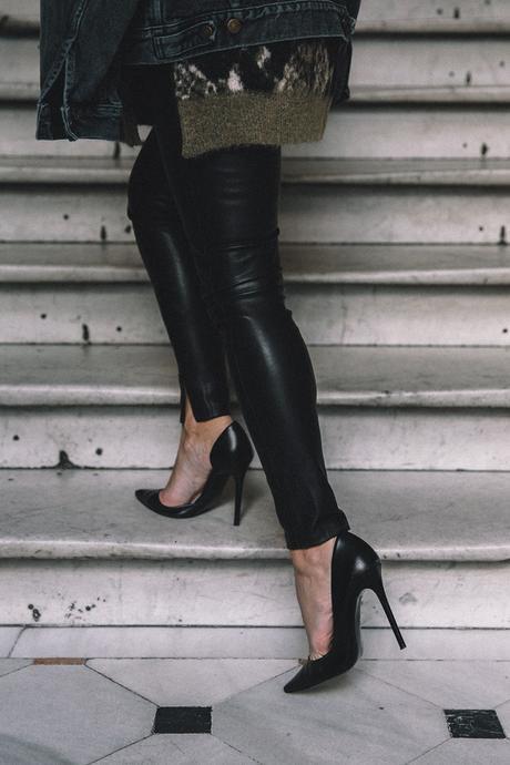 Edited-Oversize_knit-PS11-Proenza_Schouler-Leather_Leggings-Black_Heels-Denim_Vintage_Jacket-Levis-Outfit-Street_Style-Maria_Pascual_Earrings-32