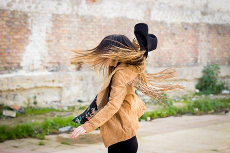 fringe camel jacket