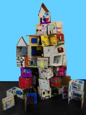 Mi casa, La ciudad ( construcción y dibujo de la ciudad ) Taller de Arquitectura para niños/as