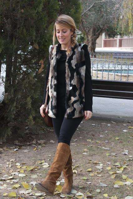 Faux fur vest
