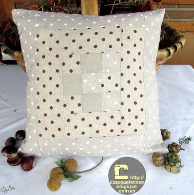 Una hora, un cojín de patchwork