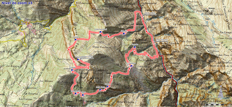 Mapa ruta Peña Salón y Sedo Vibolines