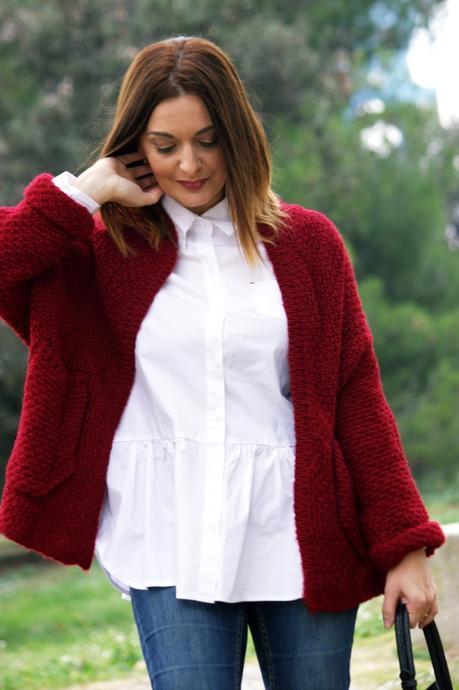 Con cardigan calentito