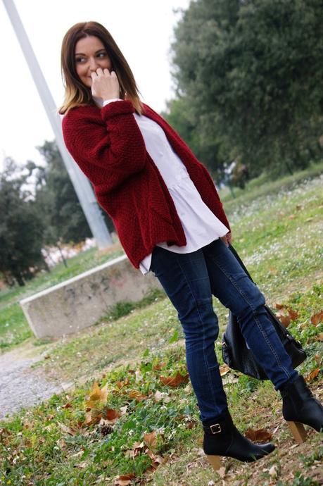 Con cardigan calentito