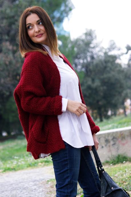 Con cardigan calentito