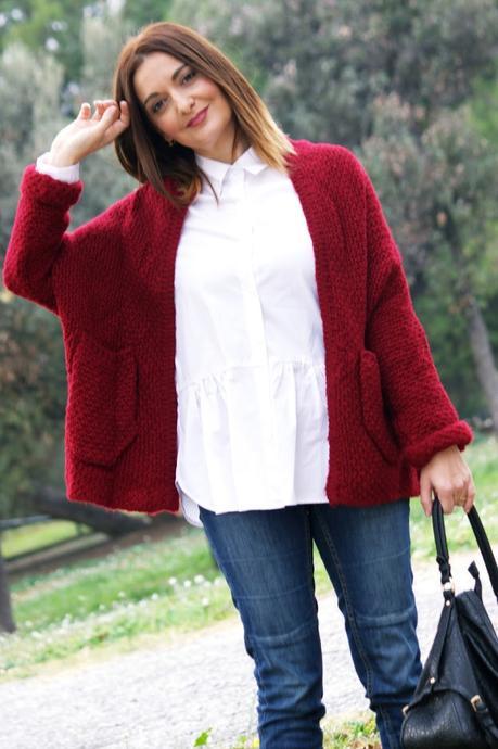 Con cardigan calentito