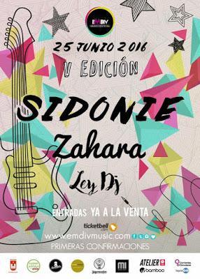 Emdiv Music Festival Confirma a Sidonie, Zahara y Ley Dj