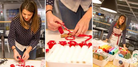 Taller de servilleteros navideños en Ikea - Parte 2