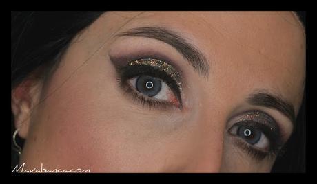 Maquillaje Festivo: Cuenca marcada y Glitter // Party Makeup: Cut Crease and Glitter