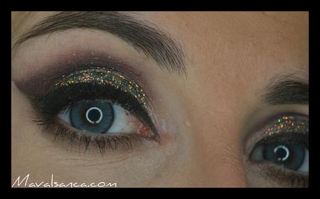 Maquillaje Festivo: Cuenca marcada y Glitter // Party Makeup: Cut Crease and Glitter
