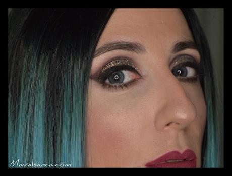 Maquillaje Festivo: Cuenca marcada y Glitter // Party Makeup: Cut Crease and Glitter