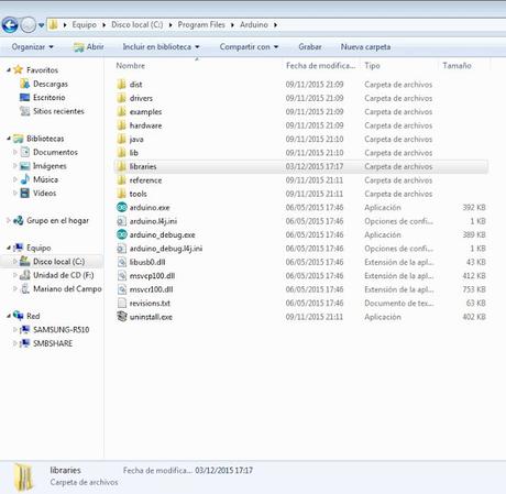 Añadiendo las librerías
