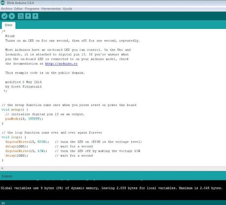 Ejecutando el primer programa en Arduino