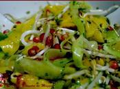 Ensalada mango, pepino granada