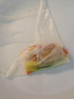 ROLLITOS VIETNAMITAS CON VERDURAS  Y POLLO