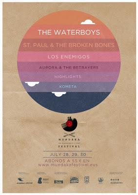 El Mundaka Festival 2016 tendrá a The Waterboys, Los Enemigos y St Paul & The Broken Bones