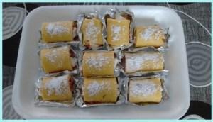 Mini bracitos de gitano de nata y frambuesa 
