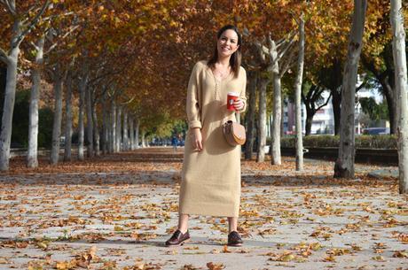 Outfit | Midi knit dress