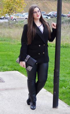 Outfit of the Day ~  Contrastes Black & White ~ Curvy girl