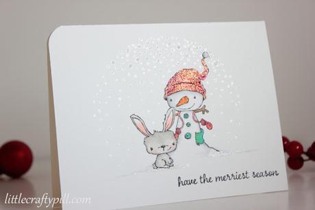 One layer Christmas card: Masking and Copic coloring One layer Christmas card: Masking and Copic coloring
