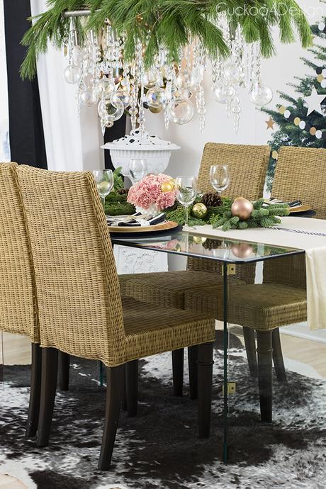 Navidad llena de color mesa navideña