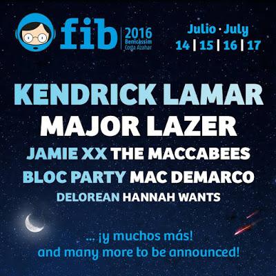 FIB 2016: Kendrick Lamar, Jamie XX, The Maccabees, Bloc Party, Mac DeMarco, Delorean...