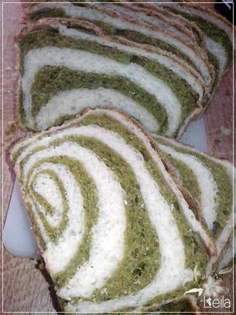 Pan de molde con espinacas