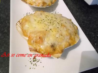 Conchas gratinadas