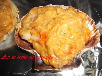 Conchas gratinadas