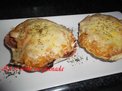 Conchas gratinadas