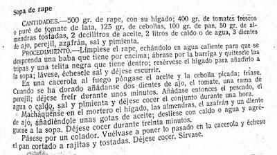 Sopa de rape... para el reto de la Marquesa de Parabere