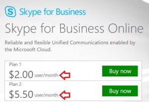 Precios de Skype para negocios