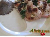 Pechugas pavo hierbas bechamel setas