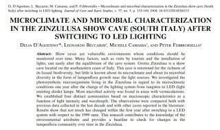 Microclima y caracterización microbiana en cueva de Italia Microclima y caracterización microbiana en cueva de Italia